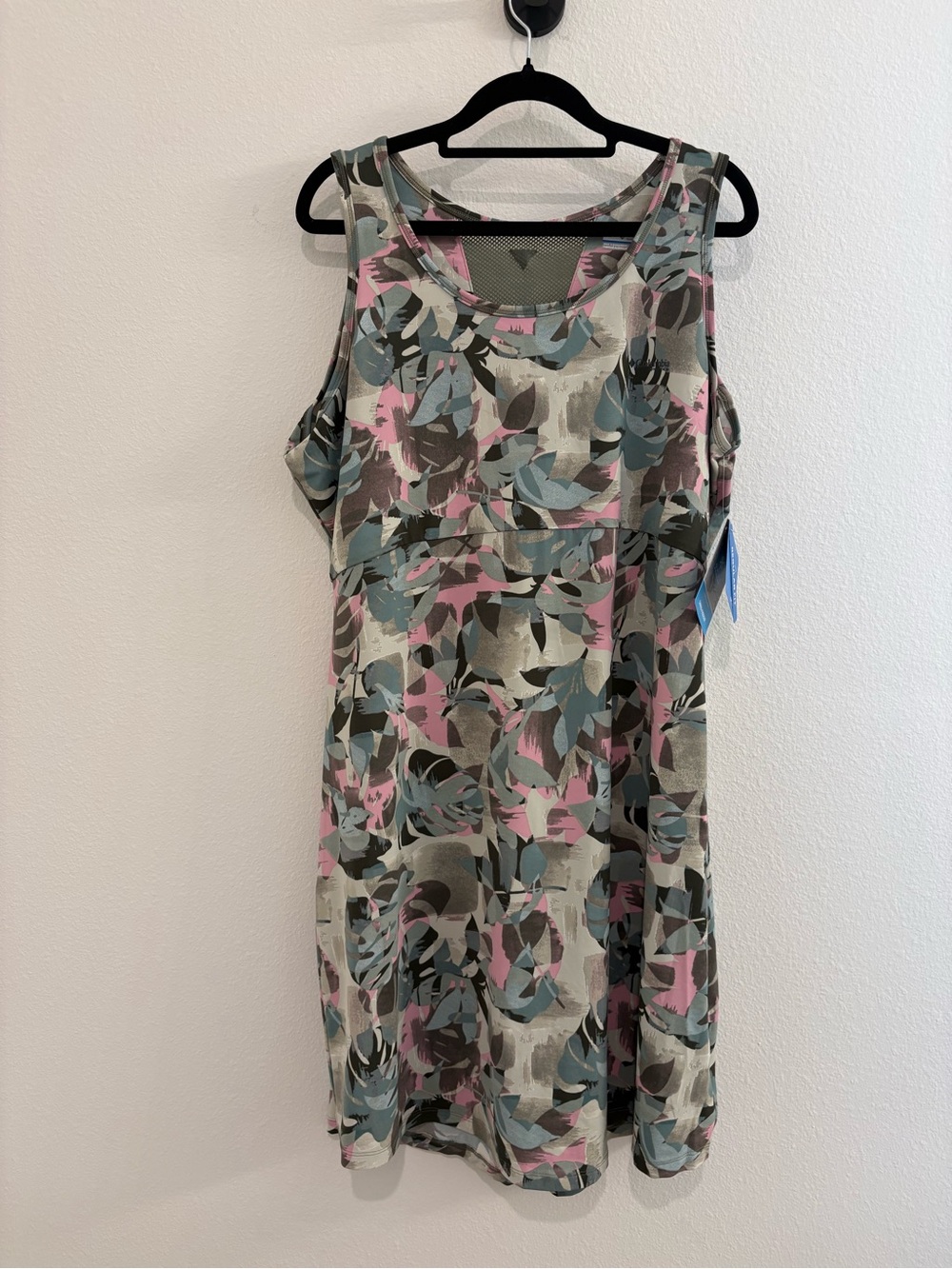 NWT Columbia PFG Athletic Midi Dress in Pink, Blue & Olive